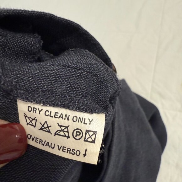 Liz Claiborne Skort 14 Linen Blend Charcoal Gray Preppy Beachy Summer Resort - Picture 4 of 8